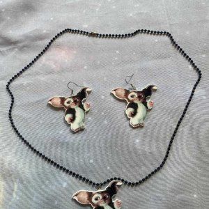GIZMO GREMLINS NECKLACE AND EARRINGS